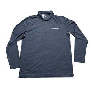 NWT Ogio Torque USA Long Sleeve Pullover Polo Collar Embroidery Gray Mens Sze XL